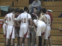 Coach Morris goes over final play of the game